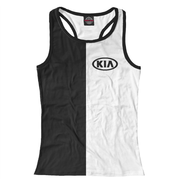 Женская майка-борцовка с изображением KIA цвета Белый