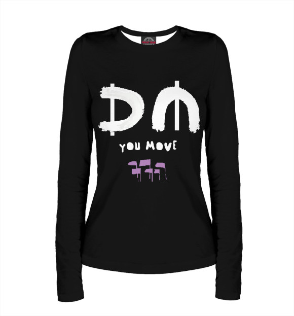 Женский лонгслив с изображением Depeche Mode цвета Белый