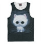 Мужская майка White kitten
