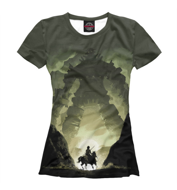 Женская футболка с изображением Shadow of the Colossus цвета Белый