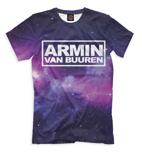 Мужская футболка с изображением Armin van Buuren цвета Серый