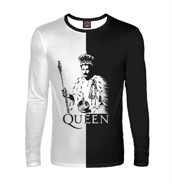 Мужской лонгслив с изображением Queen цвета Р‘РµР»С‹Р№