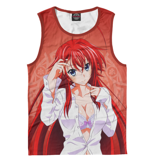 Мужская майка с изображением High School DxD цвета Белый