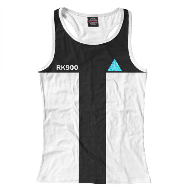 Женская майка-борцовка с изображением Detroit RK 900 цвета Белый