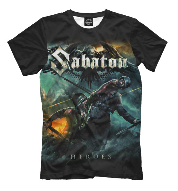 Мужская футболка с изображением Sabaton цвета Черный