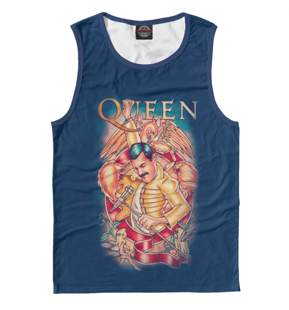 Мужская майка с изображением Queen цвета Белый