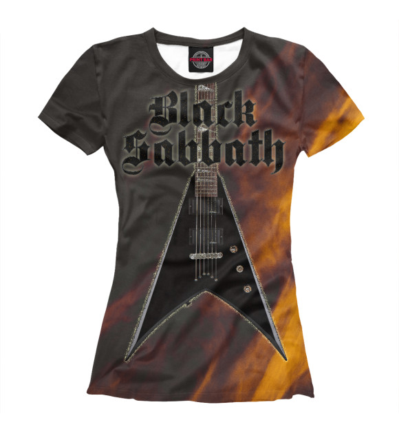 Футболка для девочек с изображением Группа Black Sabbath цвета Белый
