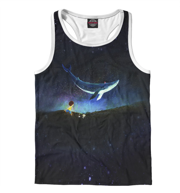 Мужская майка-борцовка с изображением Кит-Арт handeyework цвета Белый