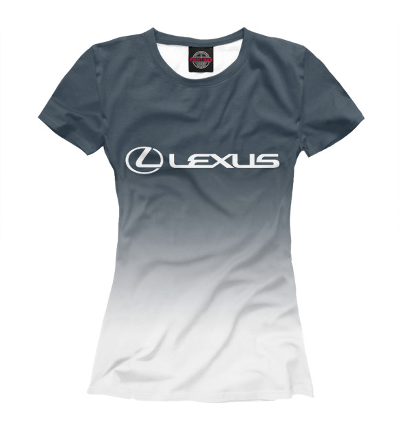 Женская футболка с изображением Lexus / Лексус цвета Белый