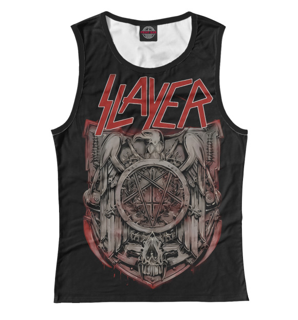 Майка для девочки с изображением Slayer цвета Белый