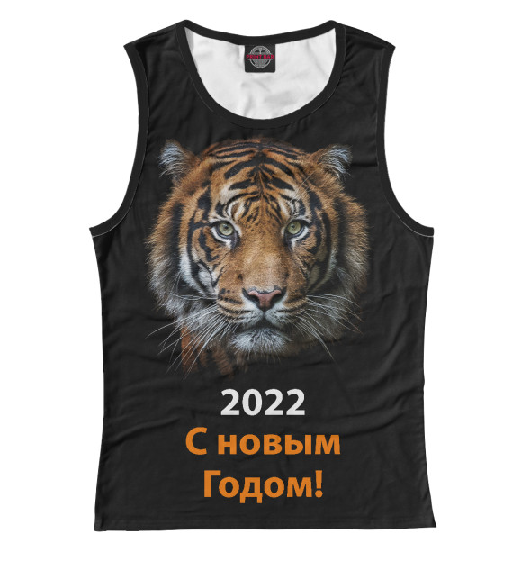 Женская майка с изображением 2022 цвета Белый