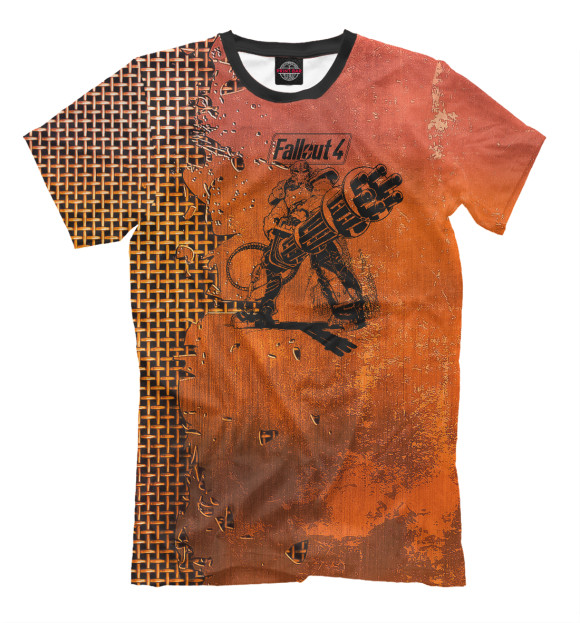 Мужская футболка с изображением Red Fallout цвета Светло-коричневый
