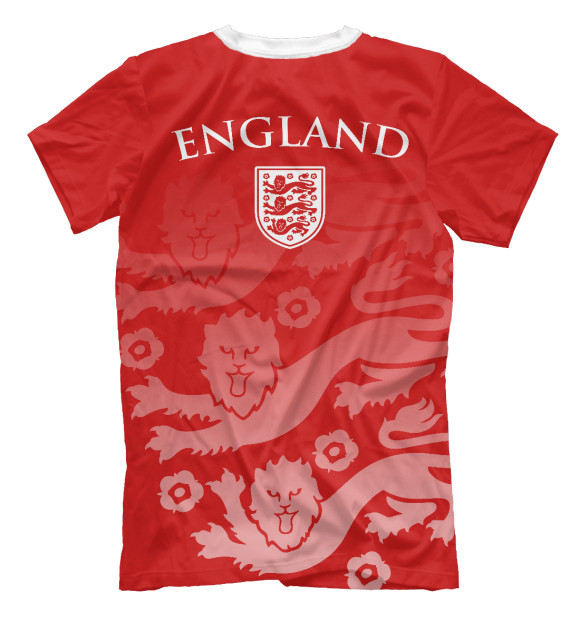 Мужская футболка с изображением Англия цвета Белый