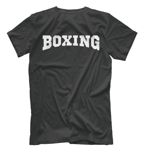 Мужская футболка с изображением Boxing цвета Белый