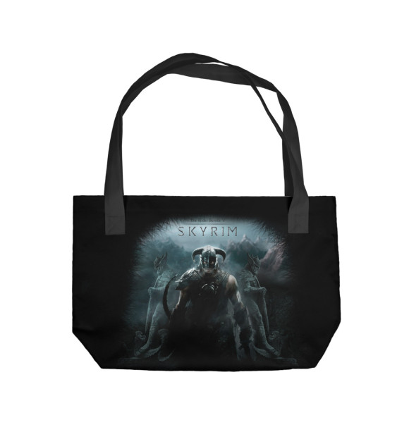 Пляжная сумка с изображением Skyrim цвета 