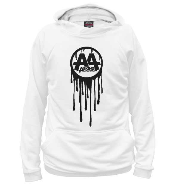 Женское худи с изображением Asking Alexandria цвета Белый