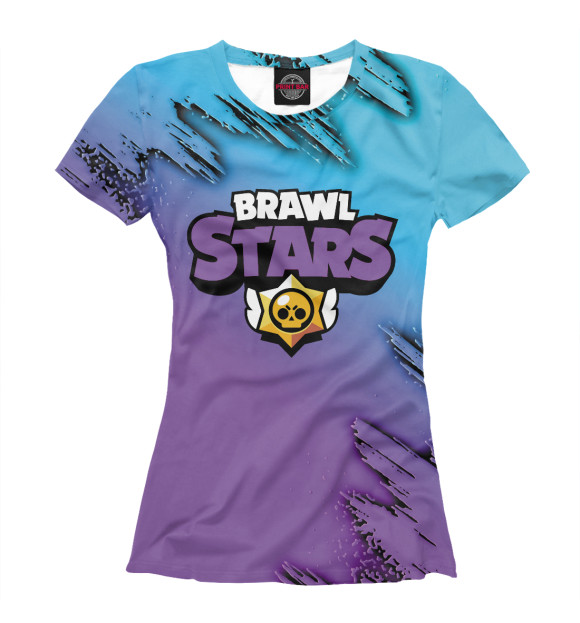 Футболка для девочек с изображением Brawl Stars цвета Белый