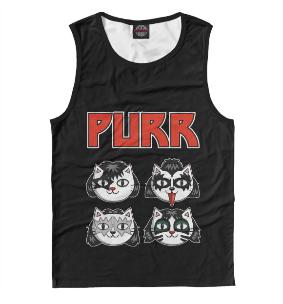 Майка для мальчика с изображением Purr kiss цвета Белый