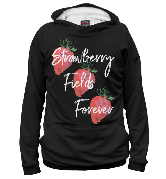 Женское худи с изображением Strawberry Fields цвета Белый
