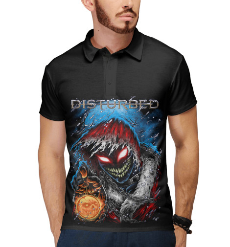 

Поло Print Bar, Белый, Disturbed