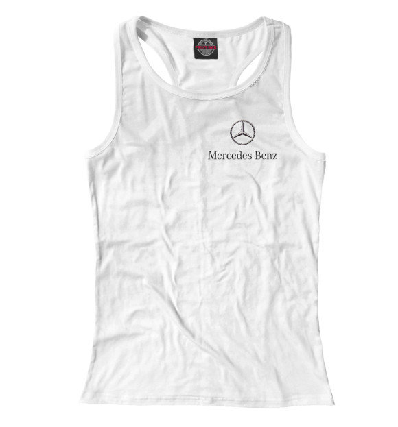 Женская майка-борцовка с изображением Mercedes-Benz цвета Белый