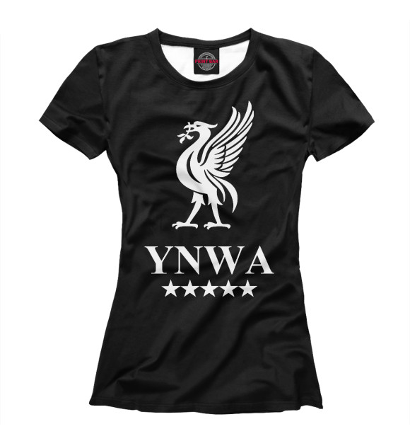 Женская футболка с изображением YNWA цвета Белый