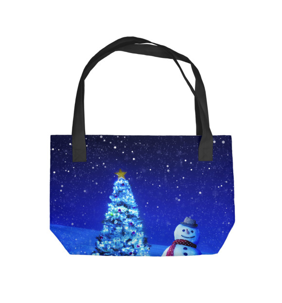 Пляжная сумка с изображением Новый год цвета 