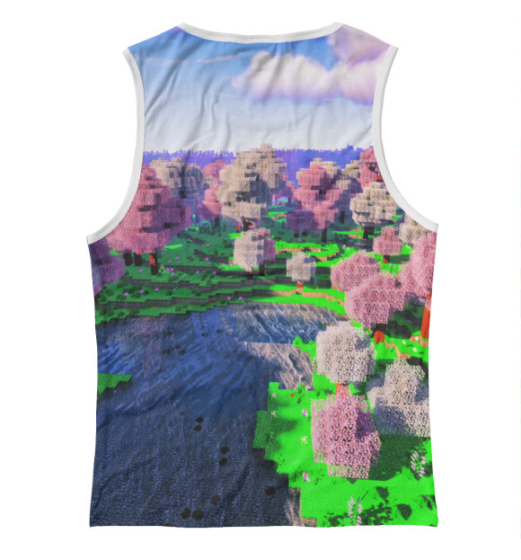 Майка для девочки с изображением Minecraft цвета Белый