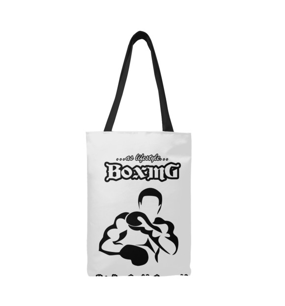 Сумка-шоппер с изображением BOXING цвета 