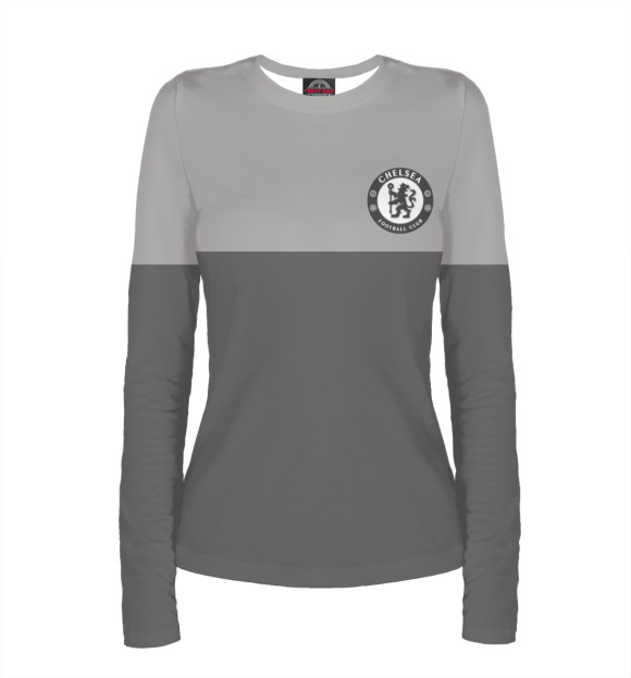 Женский лонгслив с изображением FC Chelsea Grey Collection цвета Белый