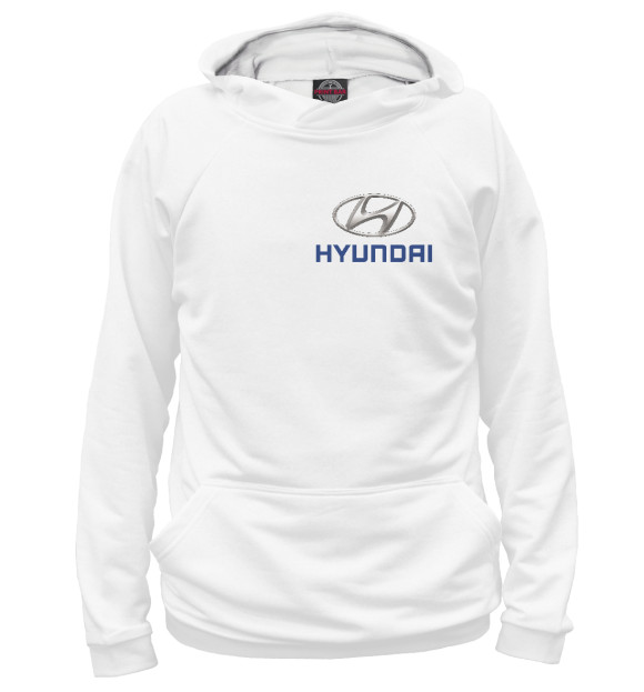 Женское худи с изображением Hyundai цвета Белый