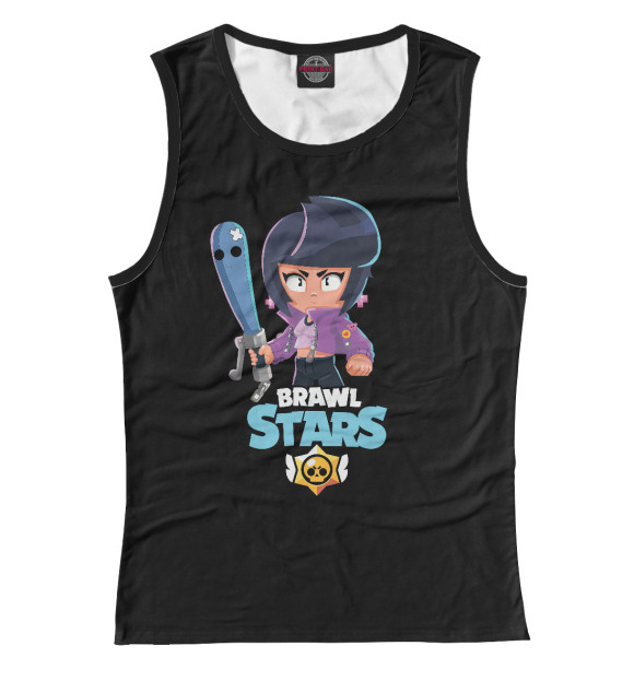 Майка для девочки с изображением Brawl Stars BIBI цвета Белый