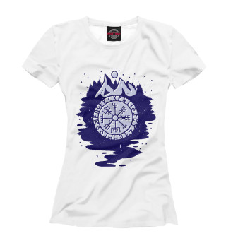 Женская футболка Рунический компас Вегвизир