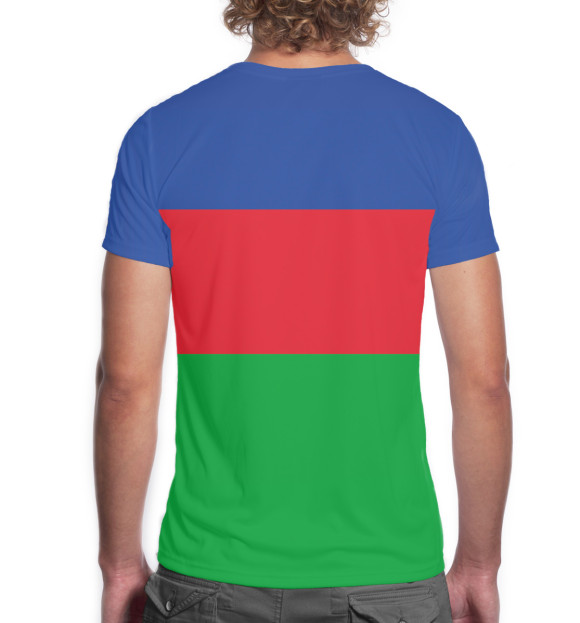 Мужская футболка с изображением Азербайджан цвета Белый