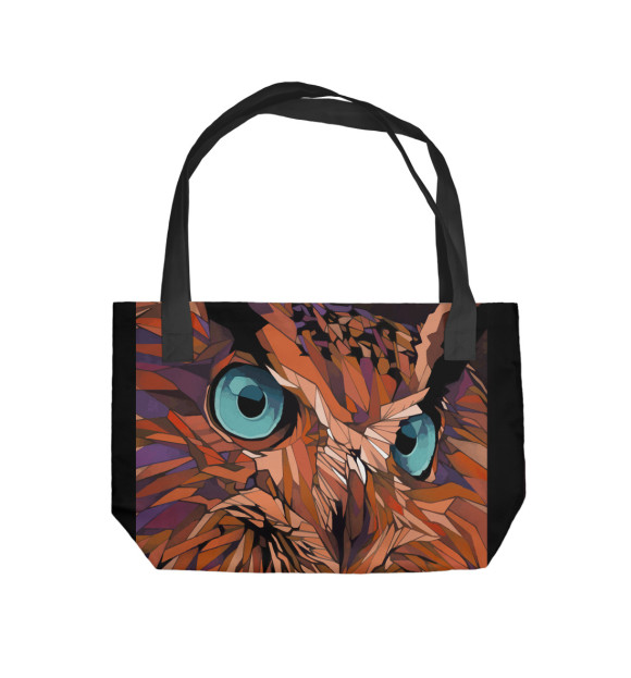 Пляжная сумка с притом Сова цвета  Пляжная сумка с изображением Сова цвета