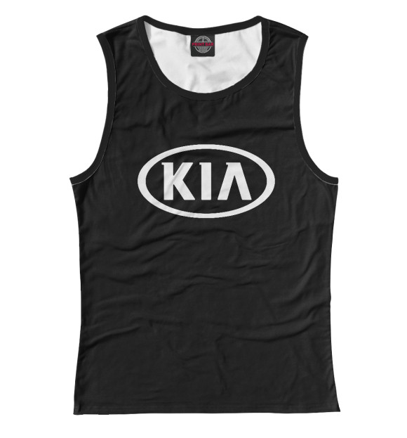 Майка для девочки с изображением Kia цвета Белый