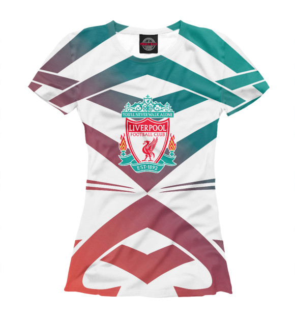 Футболка для девочек с изображением Liverpool цвета Белый