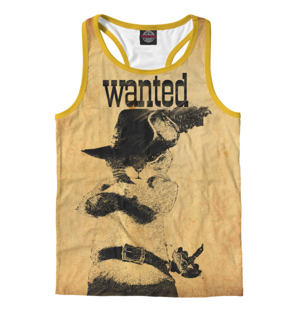 Мужская майка-борцовка с изображением Розыск цвета Белый