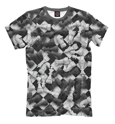 

Футболки Print Bar, Серый, Шахматы