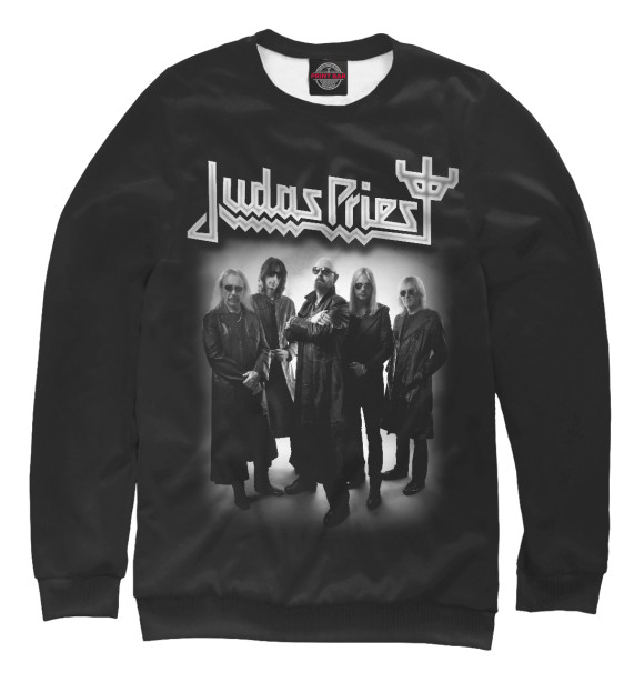 Мужской свитшот с изображением Judas Priest цвета Белый
