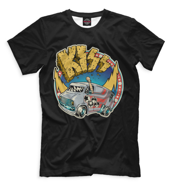 Мужская футболка с изображением KISS цвета Черный