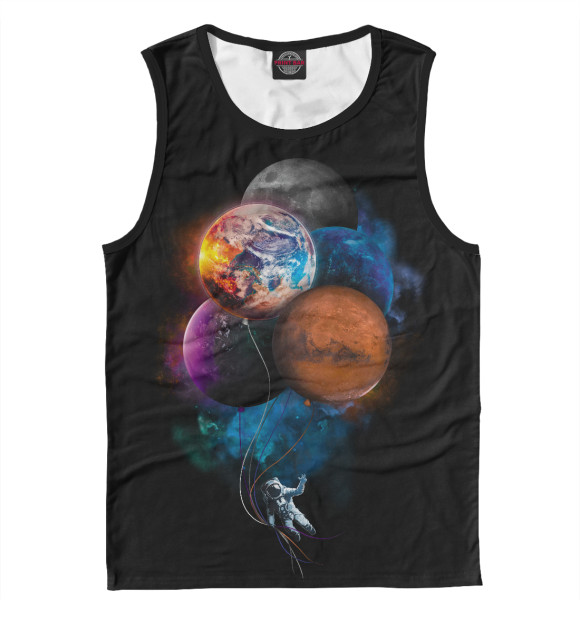 Майка для мальчика с изображением Космос цвета Белый