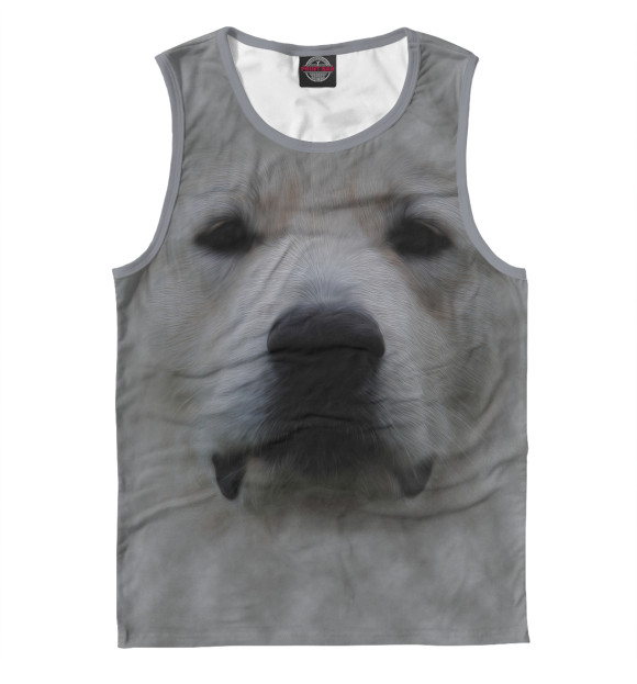 Мужская майка с изображением Лабрадор цвета Белый