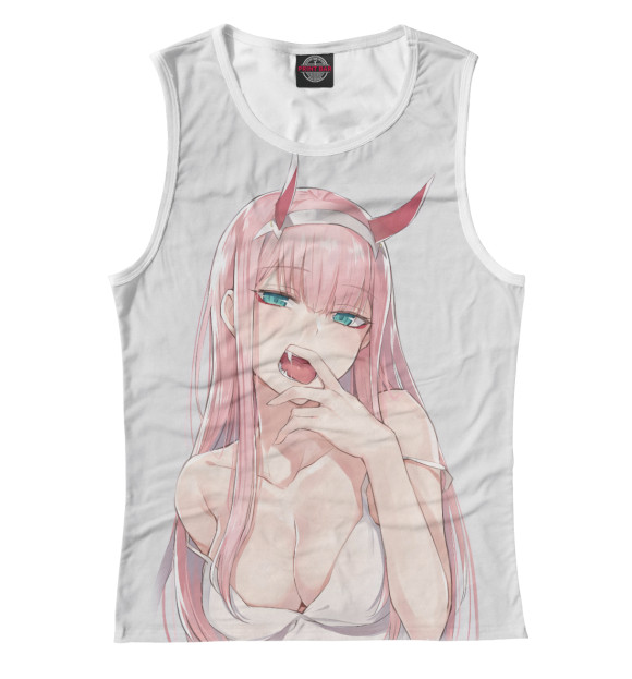 Женская майка с изображением Ahegao цвета Белый