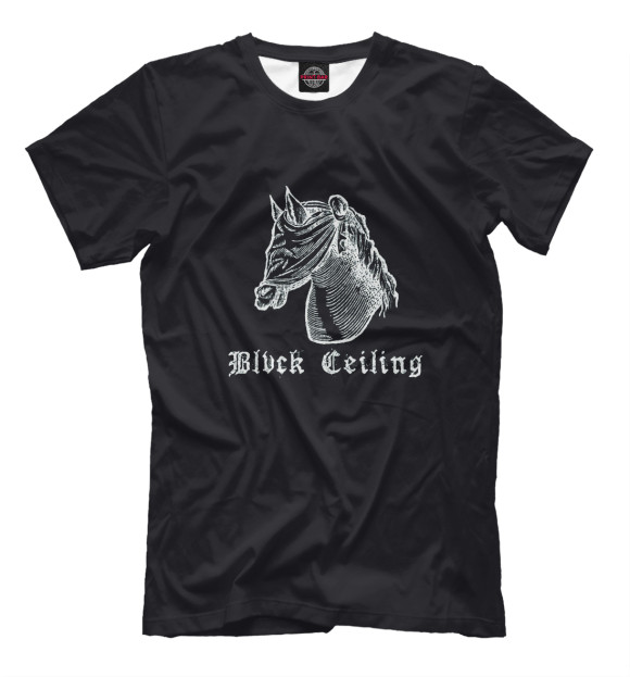 Мужская футболка с изображением black ceiling цвета Черный