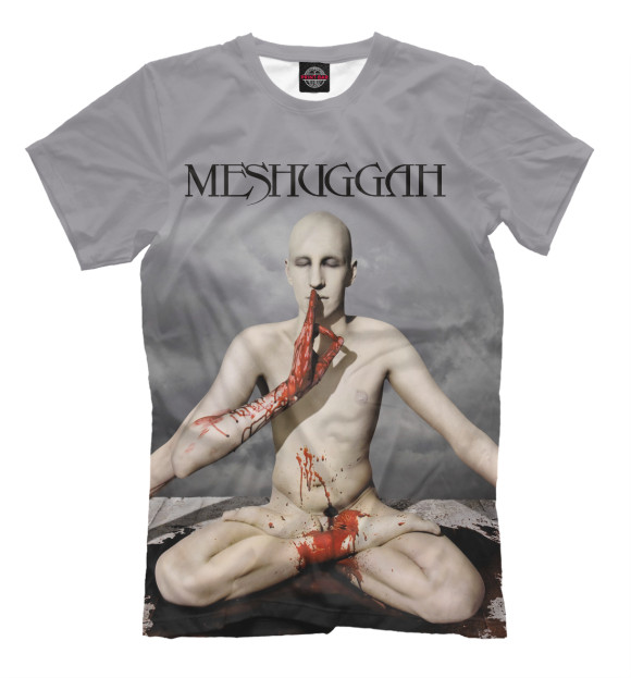 Мужская футболка с изображением Meshuggah цвета Серый