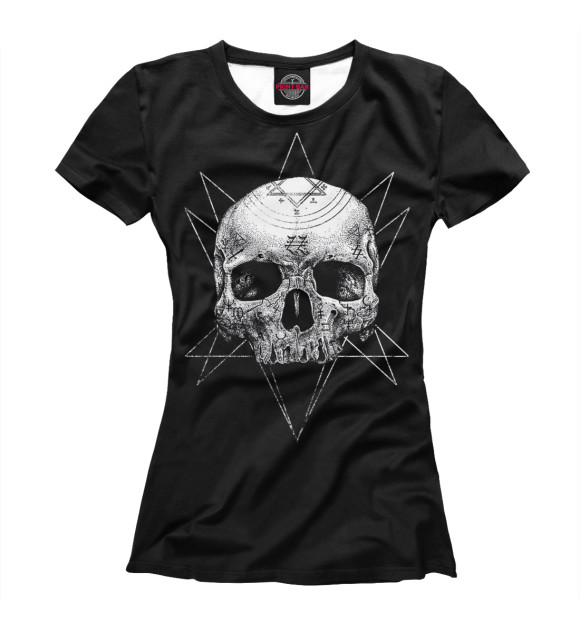 Женская футболка с изображением Occult дзен цвета Белый