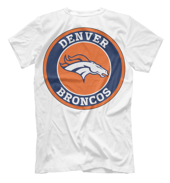 Футболка для мальчиков с изображением Denver Broncos - Денвер Бронкос цвета Белый