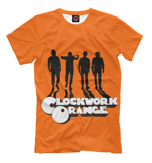 Мужская футболка с изображением Заводной апельсин цвета Оранжевый