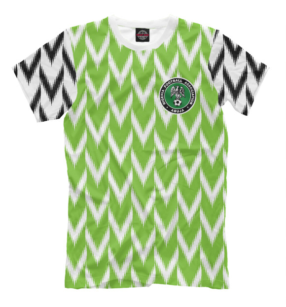Мужская футболка с изображением Нигерия цвета Хаки